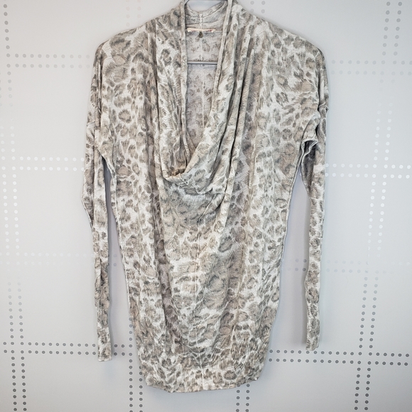 Rebecca Taylor | Light gauge animal print sweater Authentic Leopard Wool Blend - Picture 1 of 8